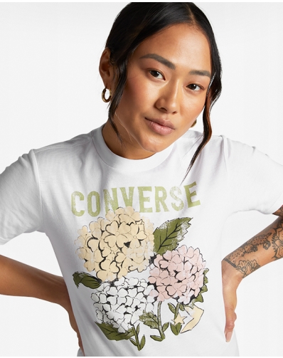 OUTDOOR FLORAL ART TEE WHITE