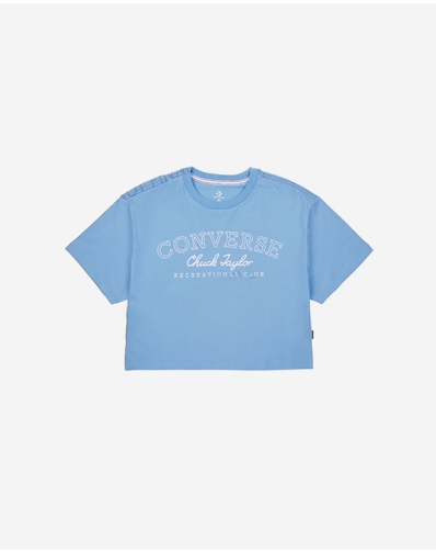 RETRO CHUCK TAYLOR CROPPED TEE BLUE