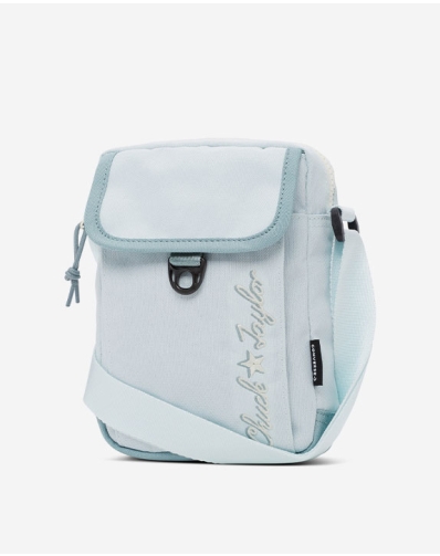 EMBROIDERED CROSSBODY BAG BLUE